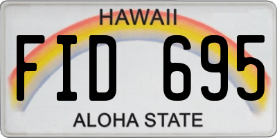 HI license plate FID695