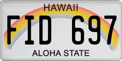 HI license plate FID697