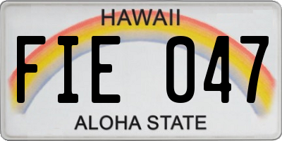 HI license plate FIE047