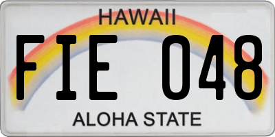 HI license plate FIE048