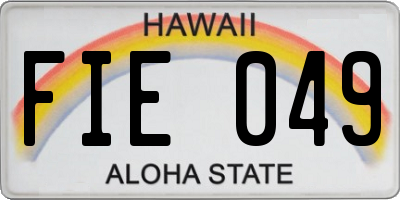 HI license plate FIE049
