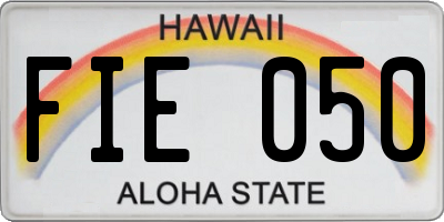 HI license plate FIE050