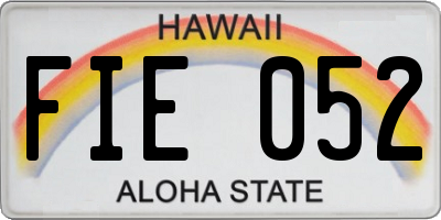HI license plate FIE052