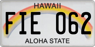 HI license plate FIE062