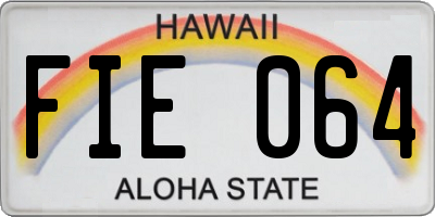 HI license plate FIE064