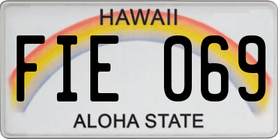 HI license plate FIE069