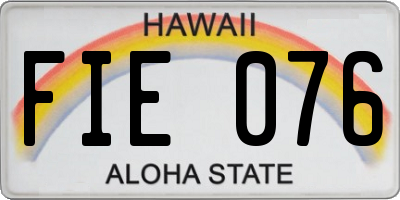 HI license plate FIE076