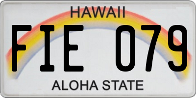 HI license plate FIE079