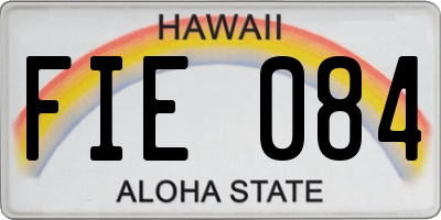 HI license plate FIE084