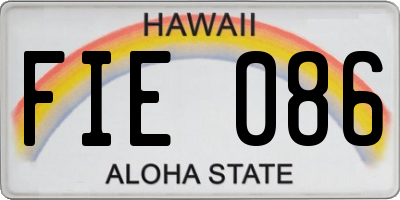 HI license plate FIE086
