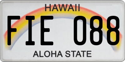 HI license plate FIE088
