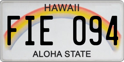 HI license plate FIE094