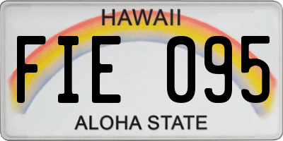 HI license plate FIE095