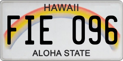 HI license plate FIE096