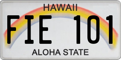 HI license plate FIE101