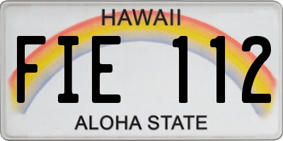 HI license plate FIE112