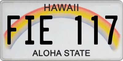 HI license plate FIE117