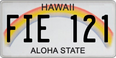 HI license plate FIE121