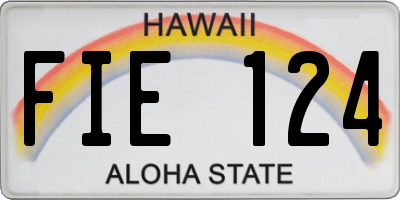 HI license plate FIE124