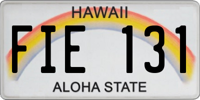 HI license plate FIE131