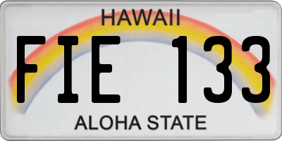 HI license plate FIE133