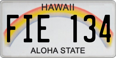 HI license plate FIE134