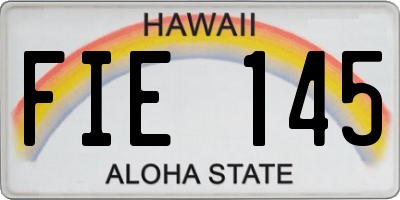 HI license plate FIE145