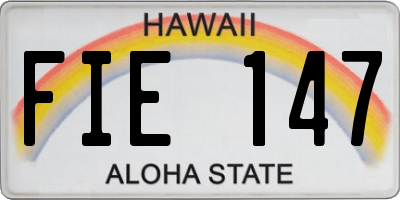HI license plate FIE147
