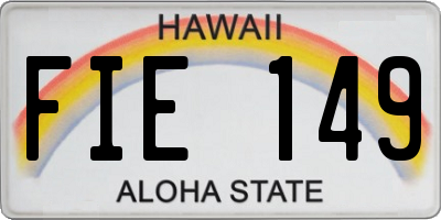 HI license plate FIE149