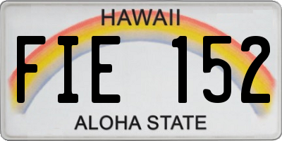 HI license plate FIE152