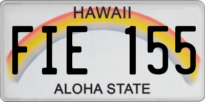 HI license plate FIE155