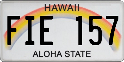 HI license plate FIE157