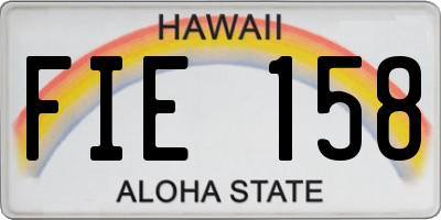 HI license plate FIE158