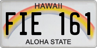 HI license plate FIE161