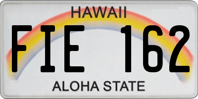 HI license plate FIE162