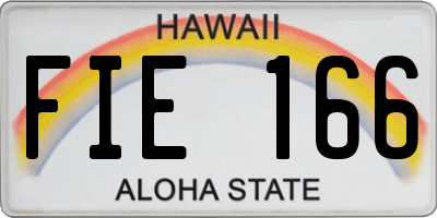 HI license plate FIE166