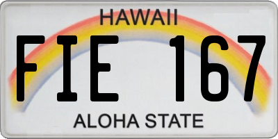 HI license plate FIE167