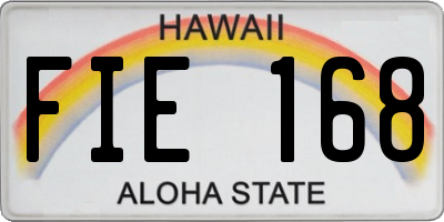 HI license plate FIE168