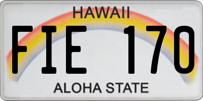HI license plate FIE170