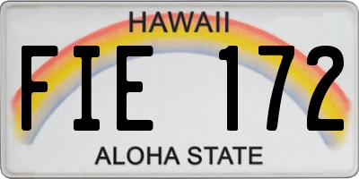 HI license plate FIE172