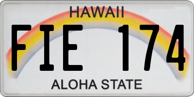 HI license plate FIE174