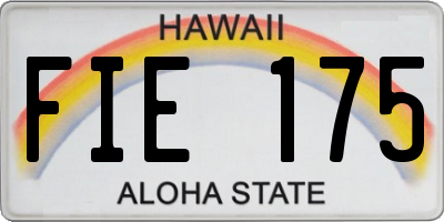 HI license plate FIE175