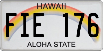 HI license plate FIE176