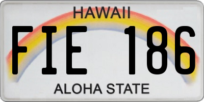 HI license plate FIE186