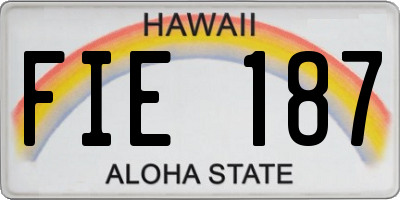 HI license plate FIE187