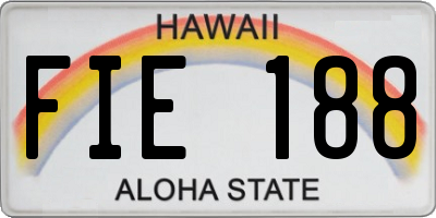 HI license plate FIE188