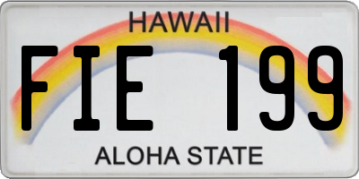 HI license plate FIE199