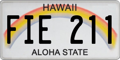 HI license plate FIE211