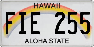 HI license plate FIE255
