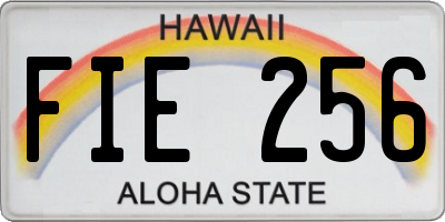 HI license plate FIE256